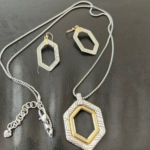 Long Brighton necklace and earrings